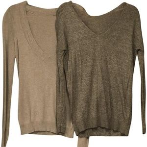 Express Fall Brown Beige Sweater Bundle